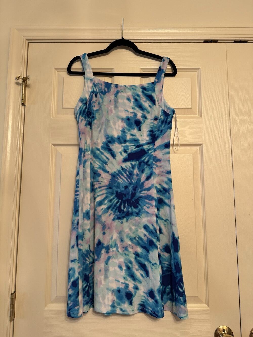 Chaps Blue Purple Tie Dye Sleeveless A-Line Sundress - Women's Size 6